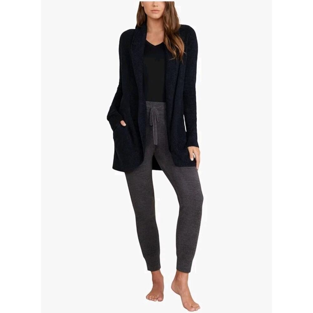Barefoot Dreams Dark Grey Bamboo Chic Lite Soft Cozy Lounge Circle Cardigan Sz L